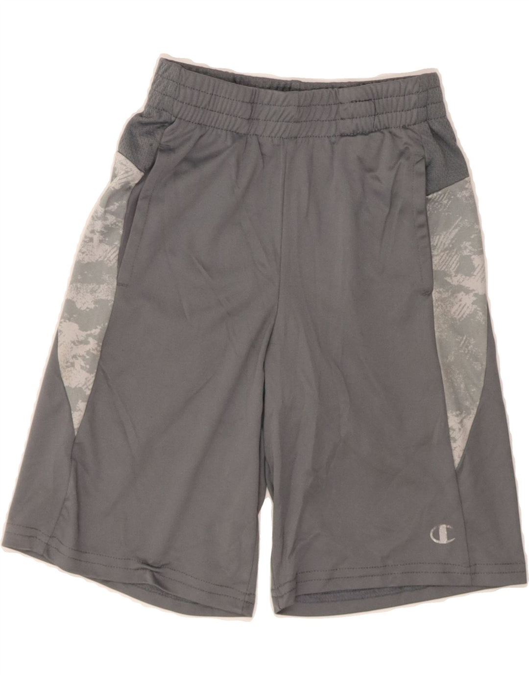 CHAMPION Boys Sport Shorts 7-8 Years  Grey Colourblock Polyester Vintage Champion and Second-Hand Champion from Messina Hembry 