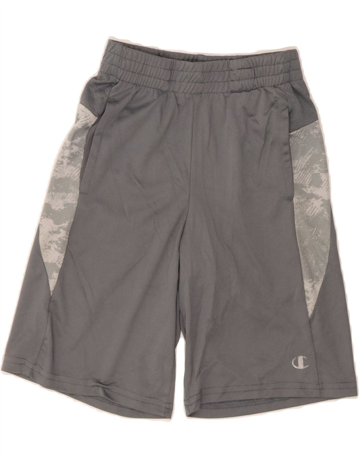 CHAMPION Boys Sport Shorts 7-8 Years  Grey Colourblock Polyester Vintage Champion and Second-Hand Champion from Messina Hembry 