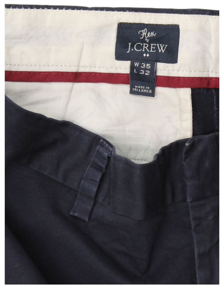 J. CREW Herre Flex Slim Chino Bukser W35 L30 Marineblå Bomuld