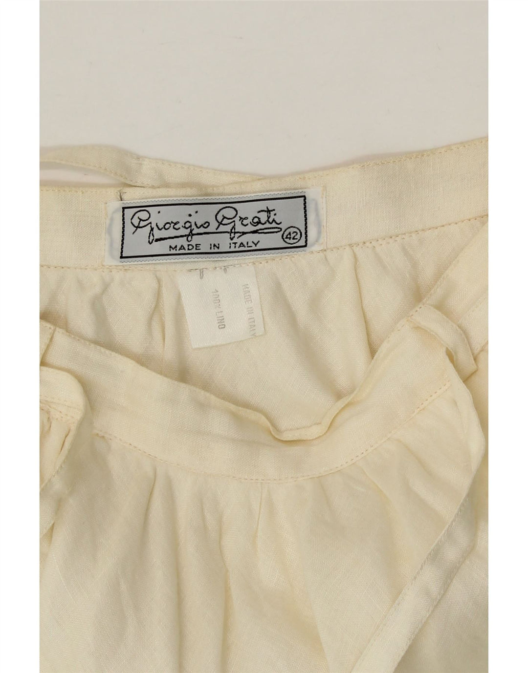 Giorgio Grati Dame Asymmetrisk Nederdel IT 42 Medium W24 Off White