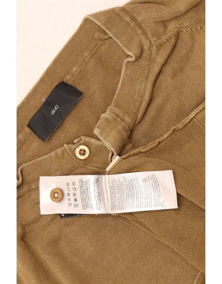 Liu Jo Herre T-Shirt Top Stor Khaki Bomuld