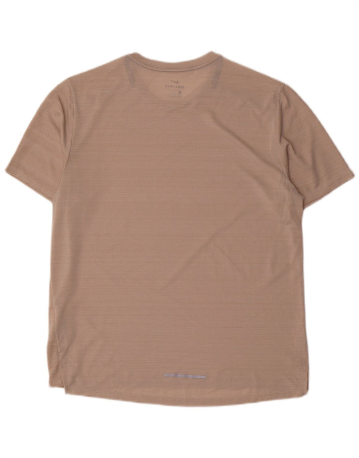 Nike Herre Dri Fit T-shirt Top Stor Pink Nålestribet Polyester