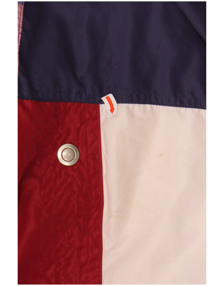 VINTAGE Grafisk træningsdragt til mænd Topjakke 2XL Navy Blue Colourblock