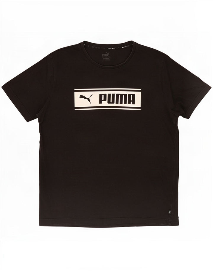Puma Herre Grafisk T-Shirt Top Medium Sort