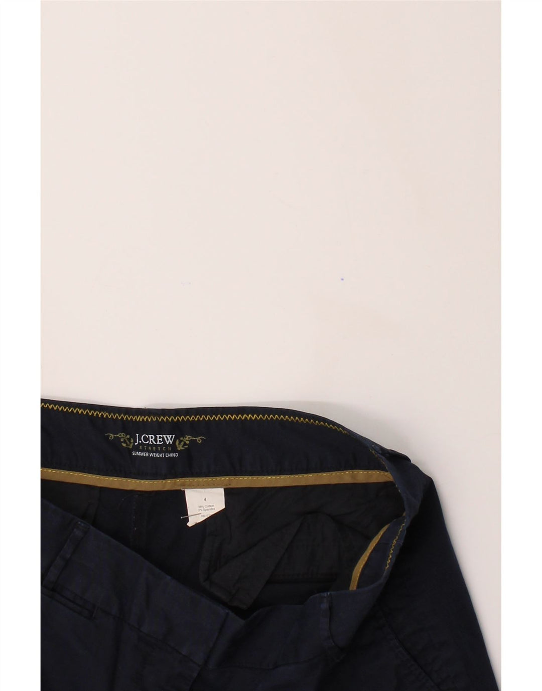 J. CREW Womens Chino Shorts US 4 Small W30  Navy Blue Cotton Vintage J. Crew and Second-Hand J. Crew from Messina Hembry 