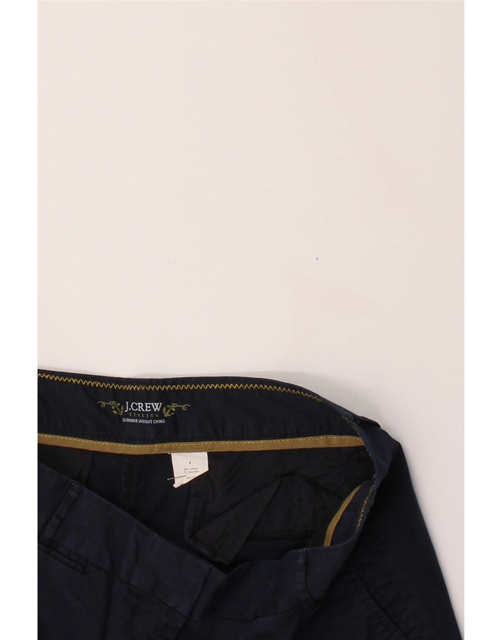 J. CREW Womens Chino Shorts US 4 Small W30  Navy Blue Cotton Vintage J. Crew and Second-Hand J. Crew from Messina Hembry 
