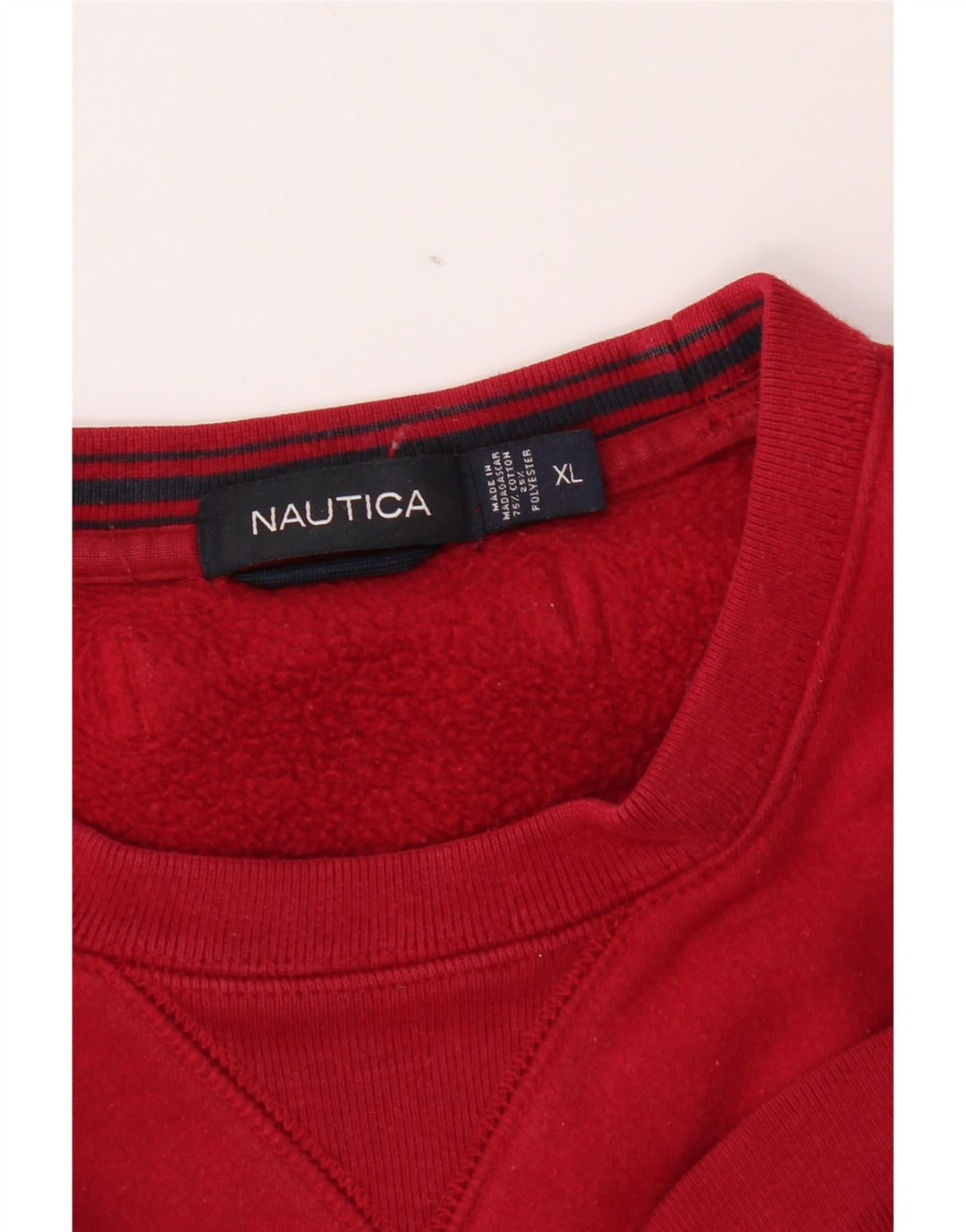 Nautica Herre Sweatshirt Jumper XL Rød Bomuld