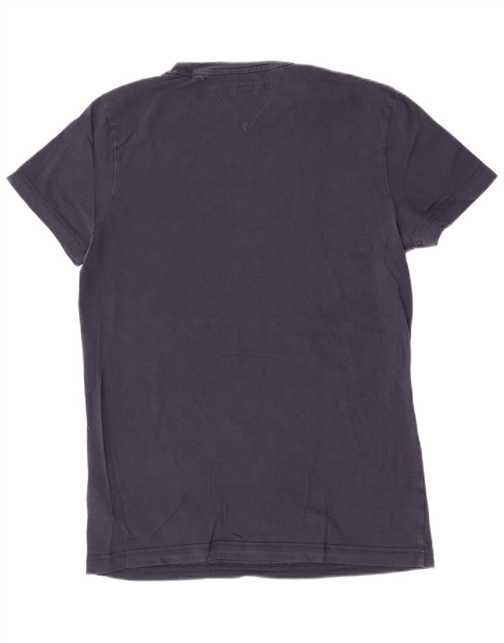 Tommy Hilfiger Herre T-shirt Top Lille marineblå bomuld