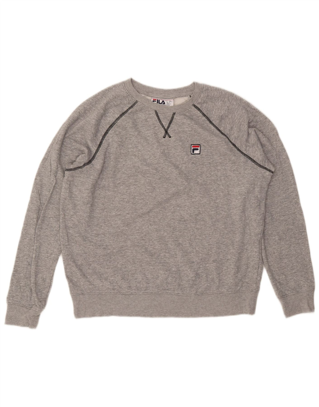 FILA Sweatshirt-trøje til kvinder UK 16 Stor, grå flækket bomuld