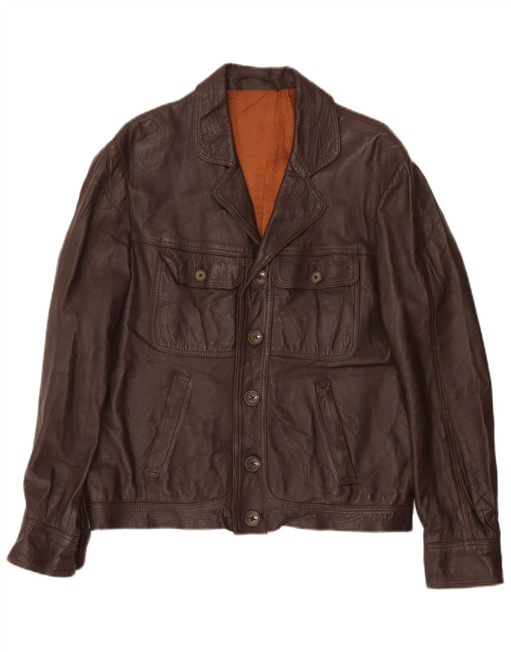 Vintage herre læderjakke UK 36 Small Brown