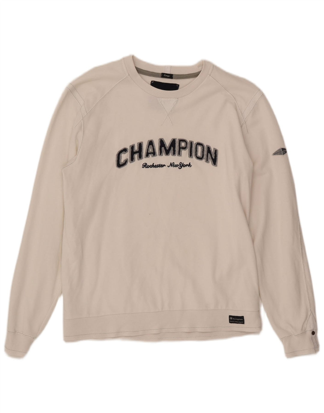CHAMPION Herre Grafisk Sweatshirt Jumper Large White