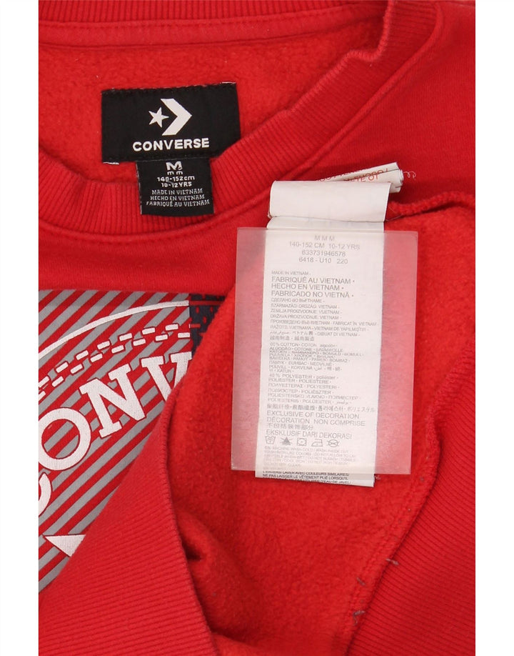 Converse Boys Grafisk Sweatshirt Jumper 10-11 år Medium Rød Bomuld