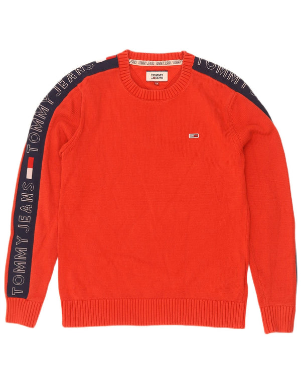 Tommy Hilfiger Herre grafisk rund hals sweater XS rød bomuld