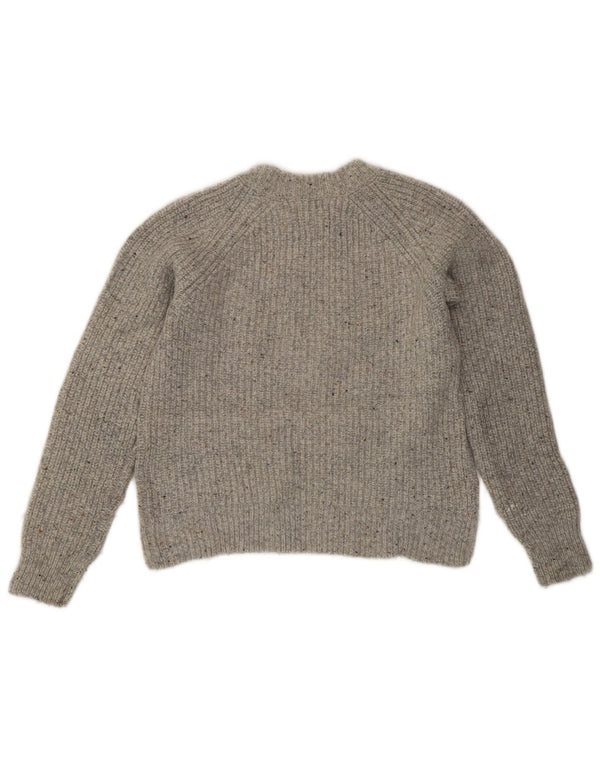 Superdry Womens Crop trøjetrøje med rund hals, UK 10, lille grå flækket