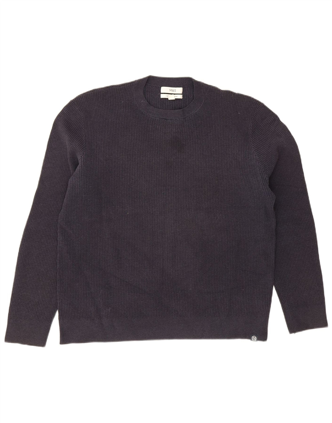 Marks & Spencer Herre sweater med rund hals, stor marineblå polyester