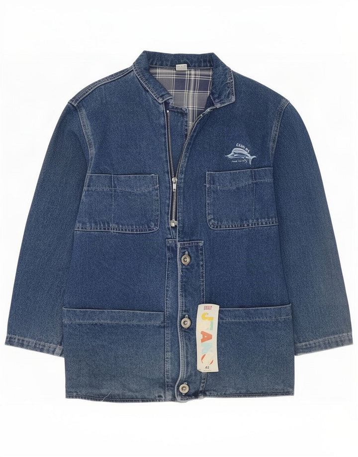 Vintage Dame Denim Jacket IT 42 Medium Blue Cotton