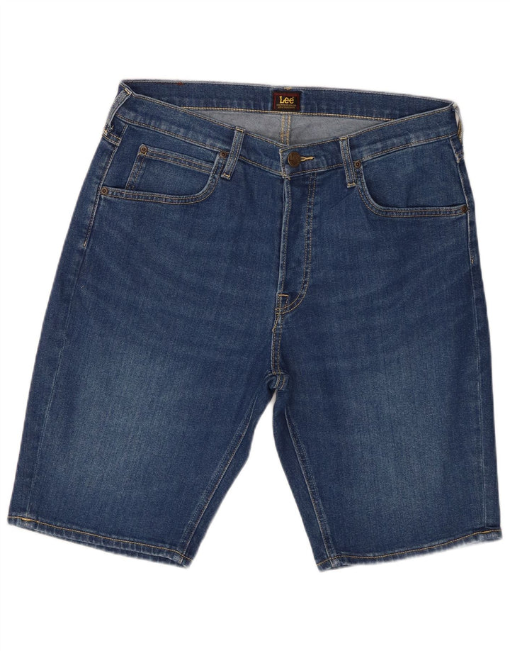 Lee Herre 5 Pocket Short Denim Shorts W33 Medium Blue Bomuld