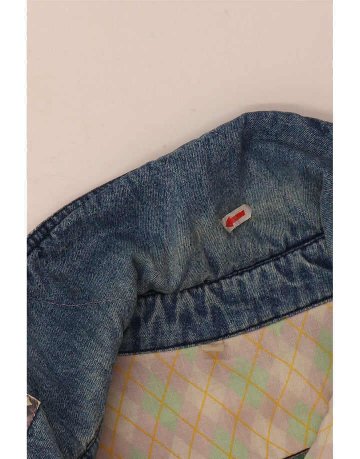 Mash Dame Oversized Denim Jacket UK 10 Small Blue Polyester