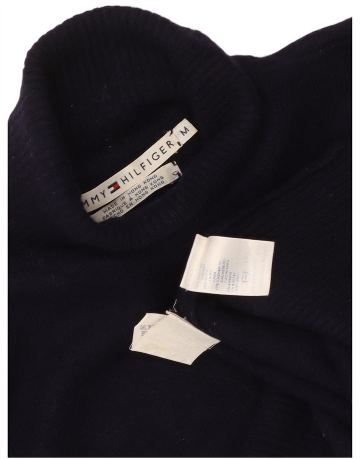 Tommy Hilfiger Dame Rullehals Sweater UK 12 Medium Navy Blue