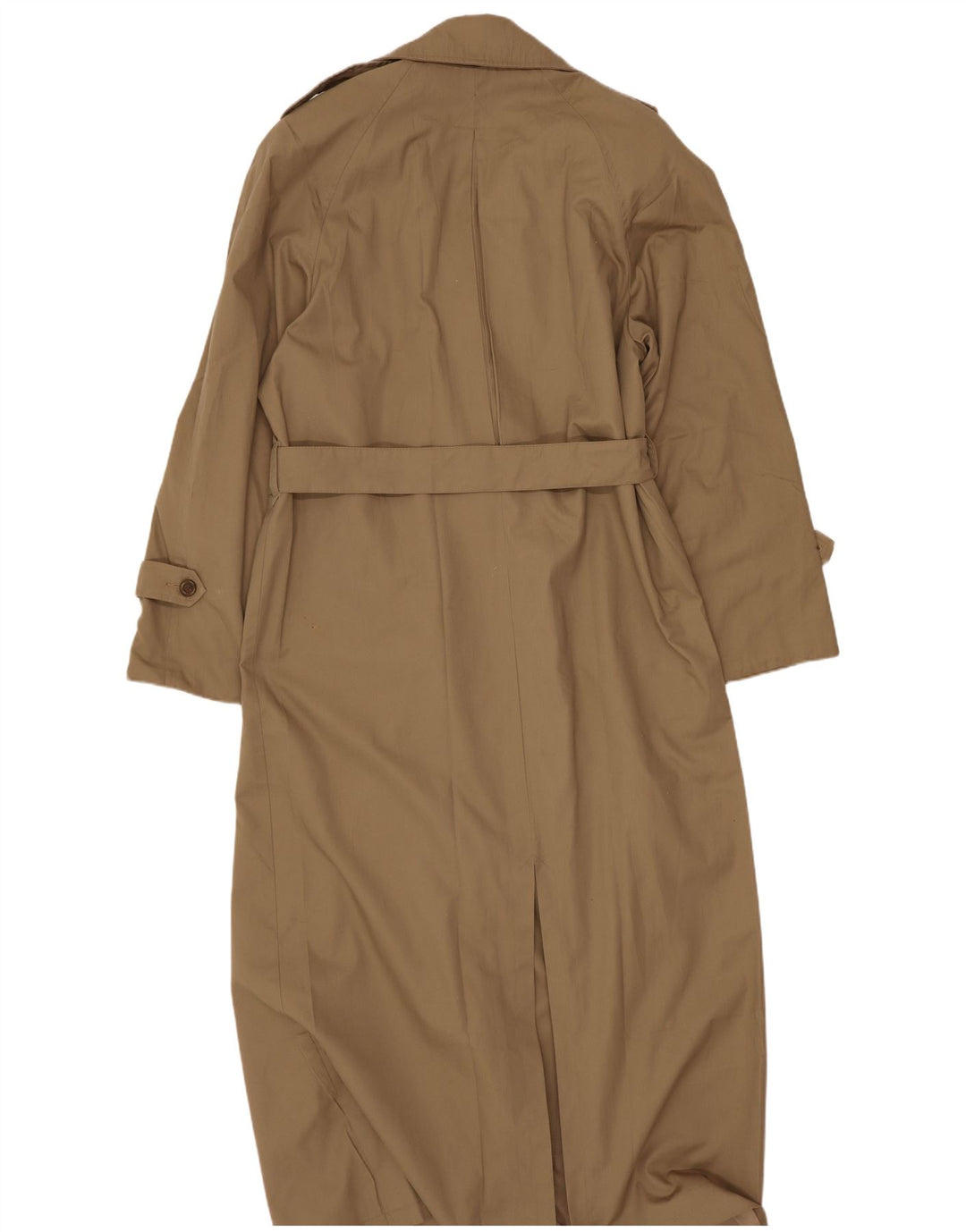 Vintage Dame Longline Oversized Trench Coat IT 40 Small Beige Polyester