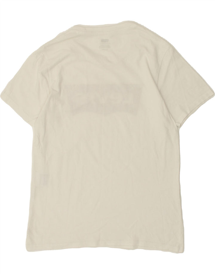 LEVI'S Mens Graphic T-Shirt Top XS White Cotton Vintage Levi's and Second-Hand Levi's from Messina Hembry 