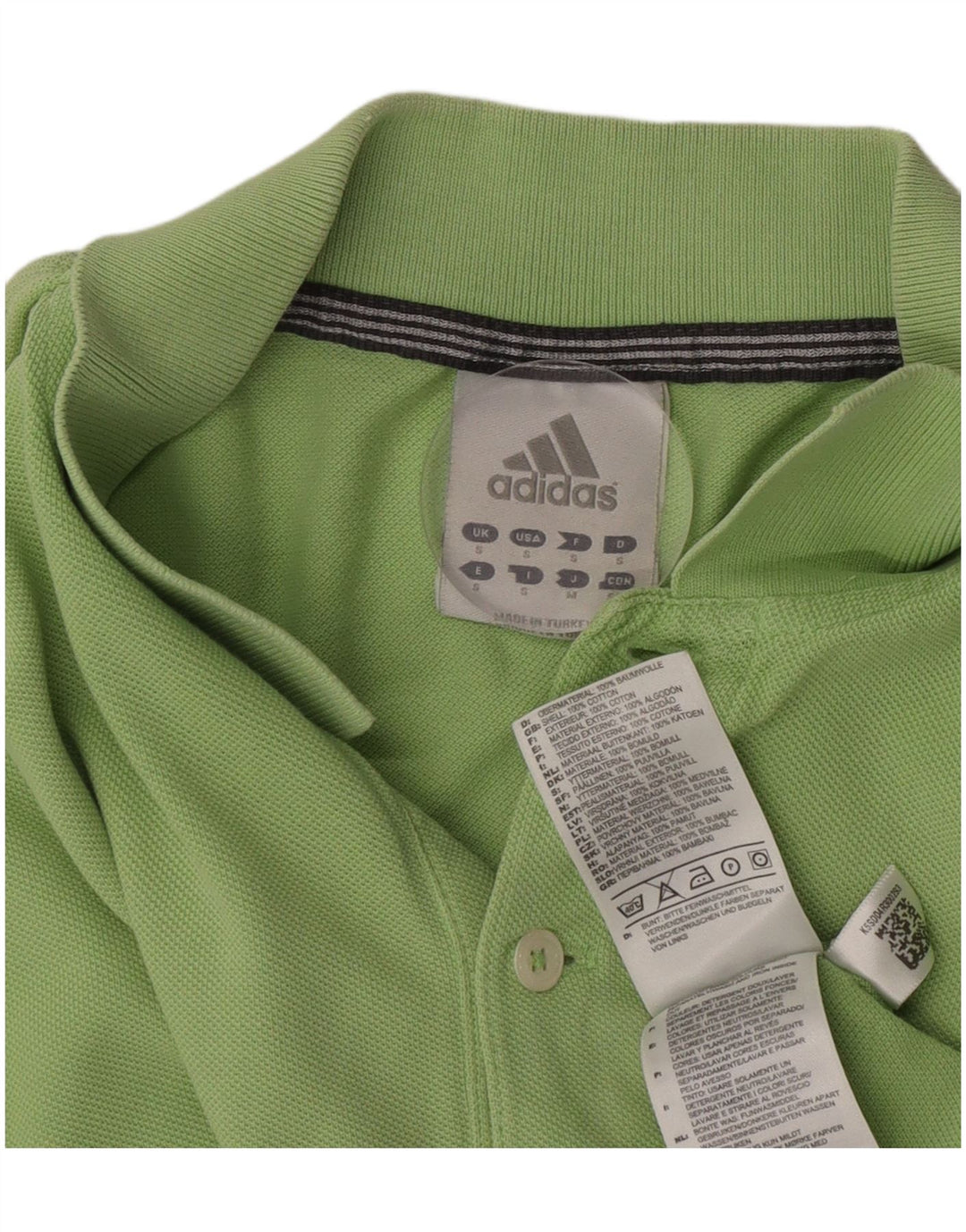 Adidas Polo Shirt til mænd, lille grøn bomuld
