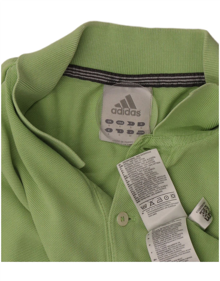 Adidas Polo Shirt til mænd, lille grøn bomuld