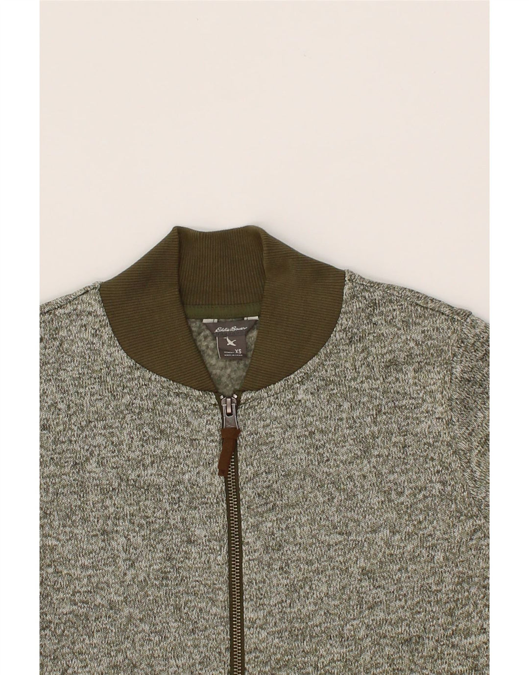 EDDIE BAUER Womens Tracksuit Top Jacket UK 6 XS Khaki Colourblock Vintage Eddie Bauer and Second-Hand Eddie Bauer from Messina Hembry 