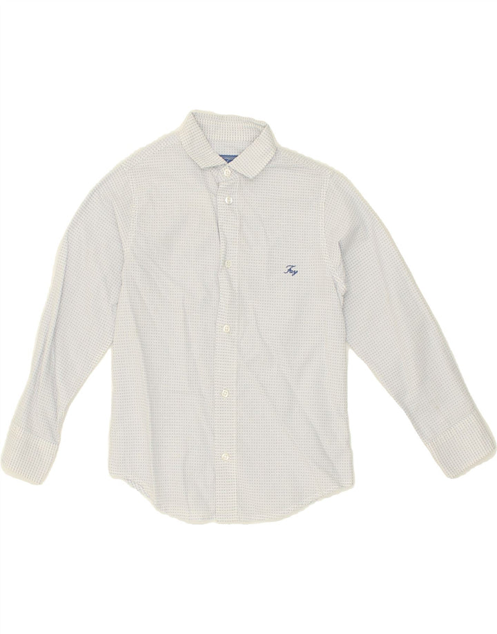 VINTAGE Boys Shirt 5-6 Years White Spotted Vintage Vintage and Second-Hand Vintage from Messina Hembry 