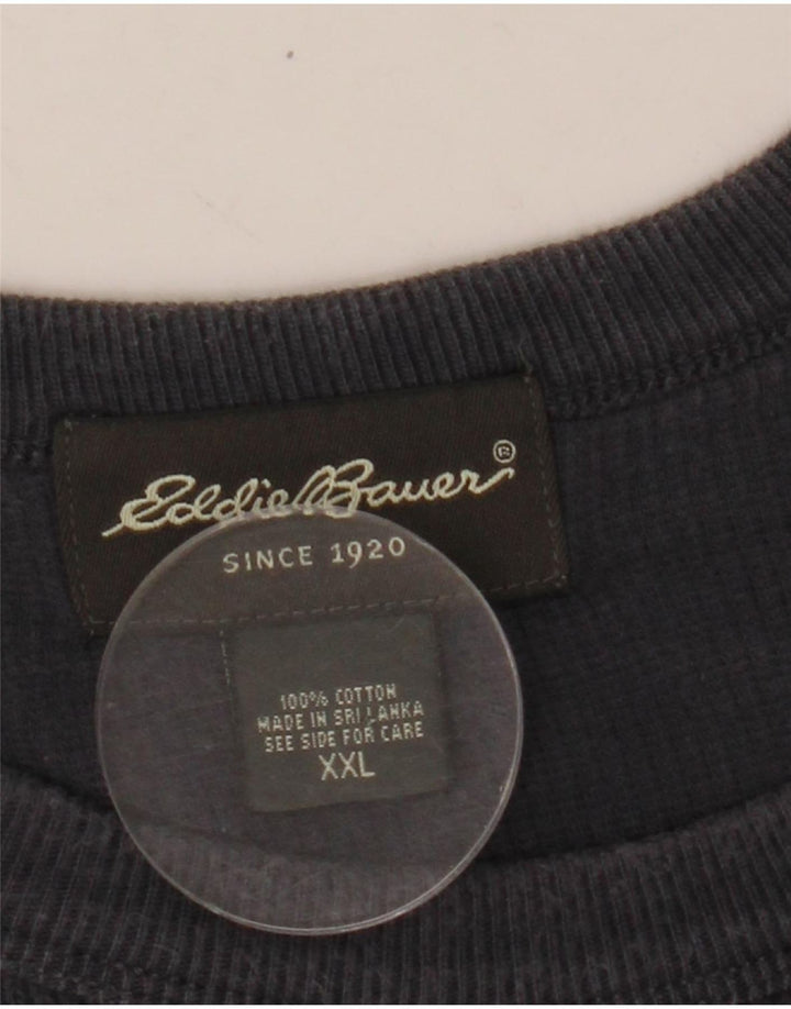 Eddie Bauer Herre Regular Fit Top Langærmet 2XL Grå Bomuld