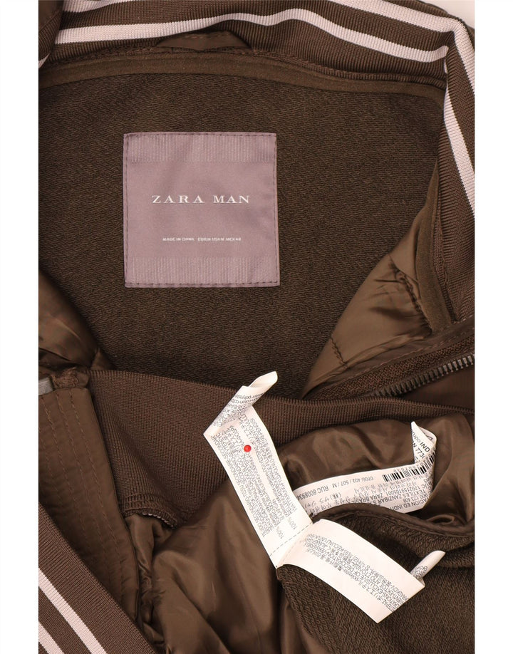 Zara Træningsdragt til mænd Topjakke Medium Khaki Colourblock Polyester