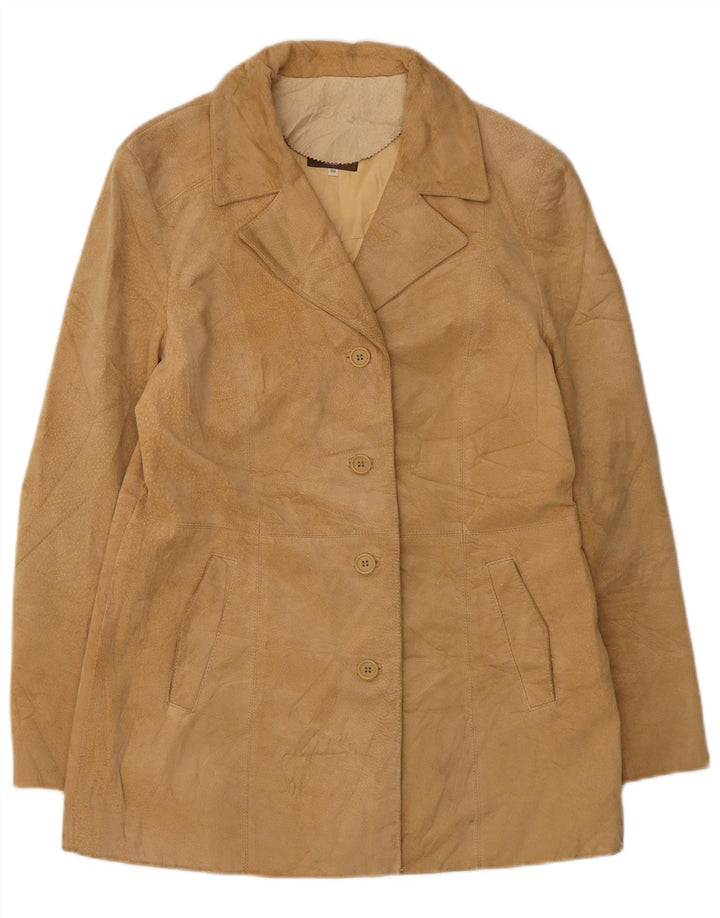 Conbipel Dame Ruskind Overfrakke IT 50 XL Beige Læder