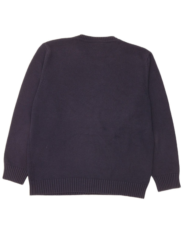 Lacoste Herre Crew Neck Jumper Sweater størrelse 5 Stor marineblå bomuld