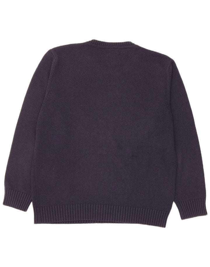 Lacoste Herre Crew Neck Jumper Sweater størrelse 5 Stor marineblå bomuld