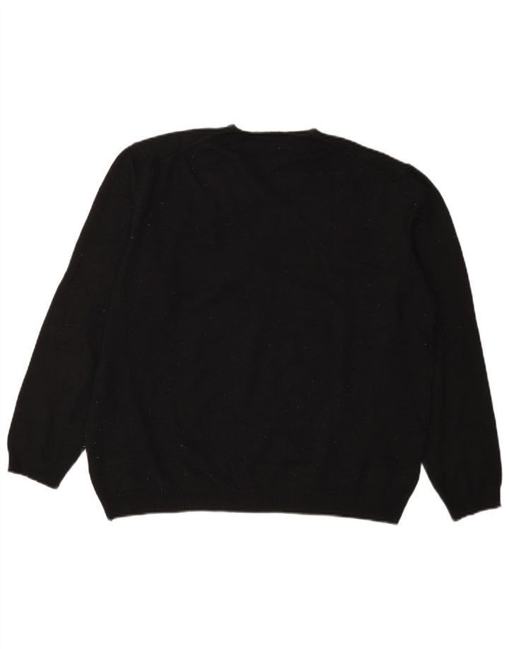 Zara Herre V-hals sweater Medium Sort Uld