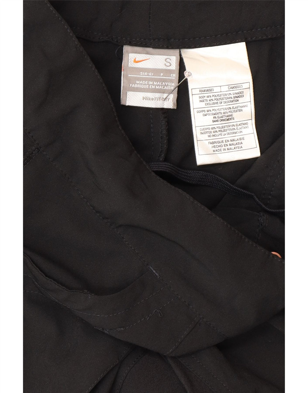 Nike Dame Capri Bukser US 4/6 Small W30 L21 Sort Polyester Sports