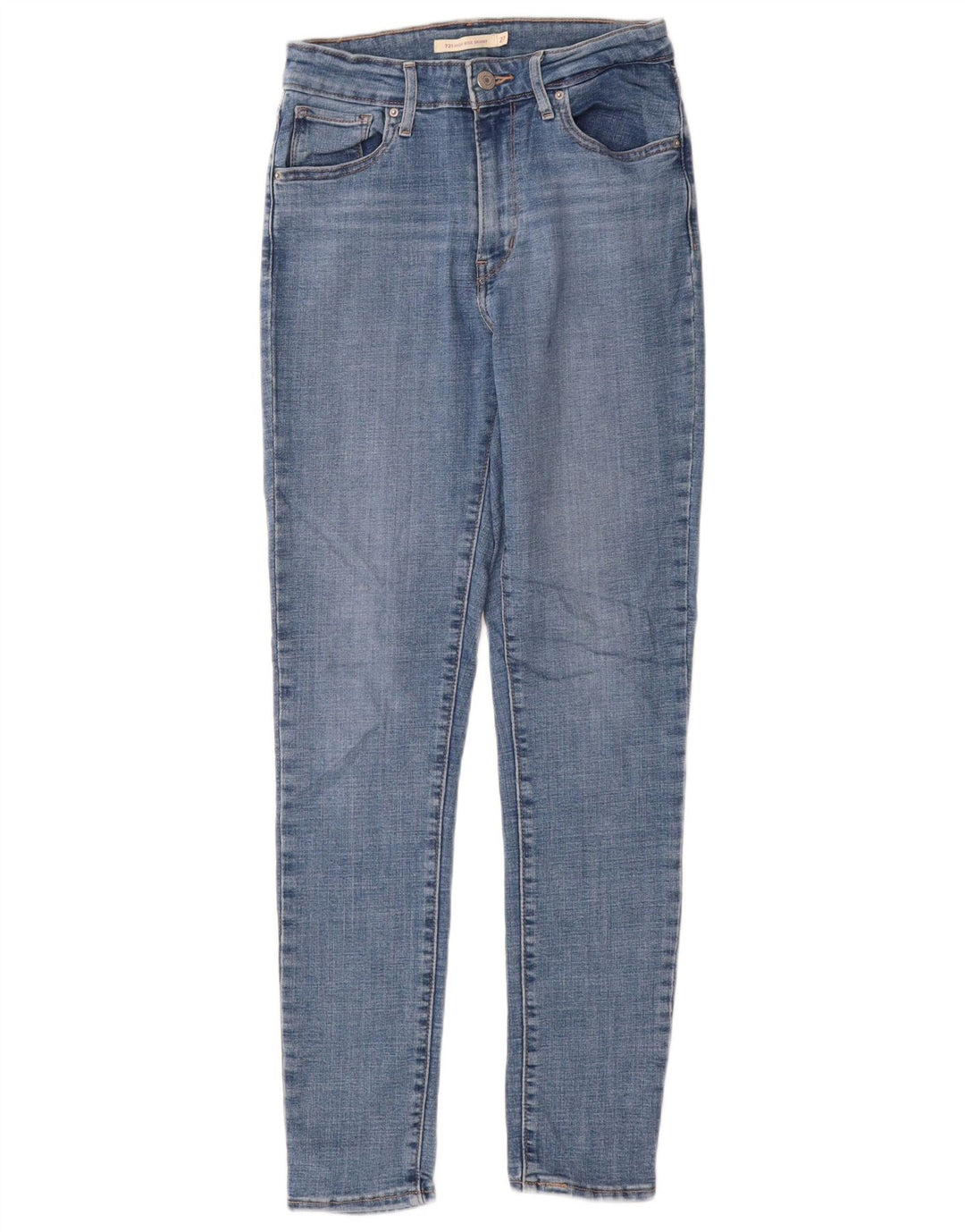 LEVI'S Dame 721 Skinny Jeans W27 L30 Blå Bomuld