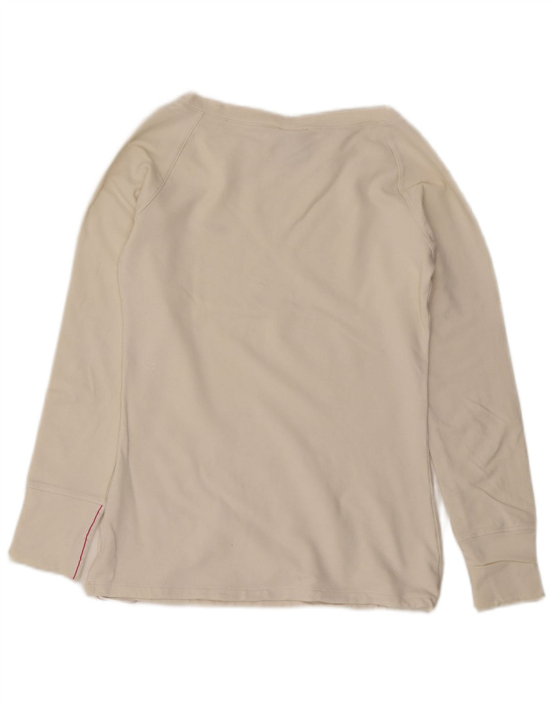 Nike Dame Top Langærmet UK 10/12 Medium White Bomuld