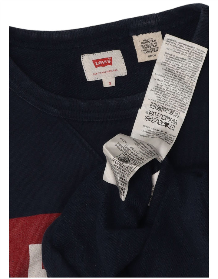 LEVI'S Grafisk sweatshirt til mænd, lille marineblå bomuld