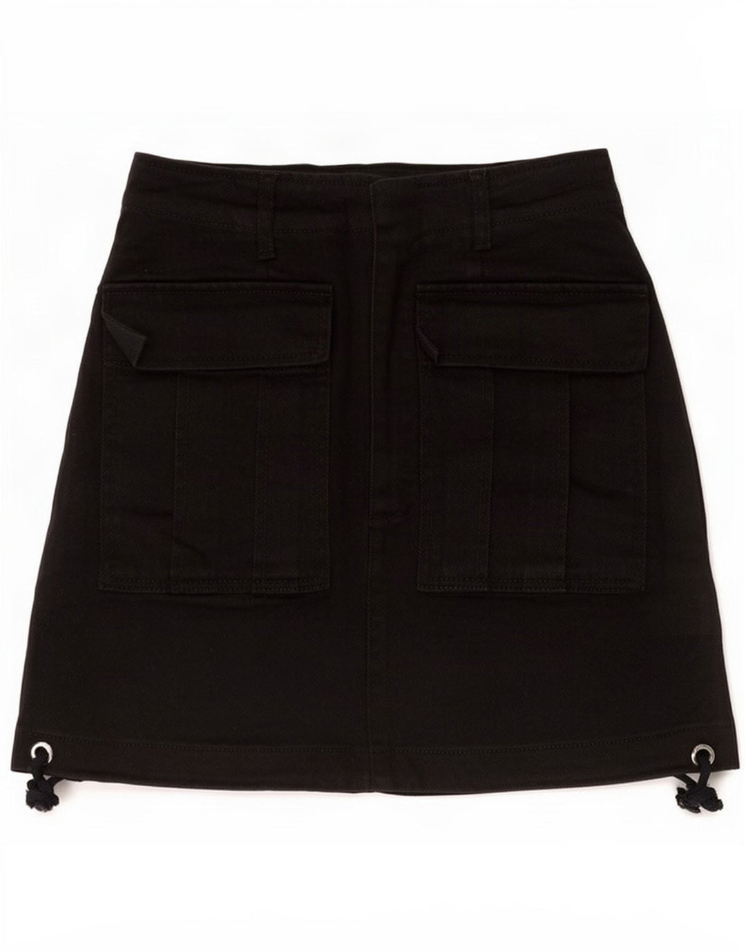 Zara Dame Denim Cargo Nederdel XS W24 Sort