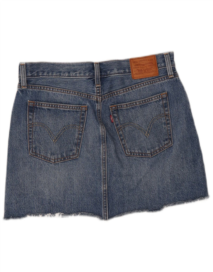Levi's Dame Lavtalje Mini-denimnederdel W28 Medium Blue Bomuld