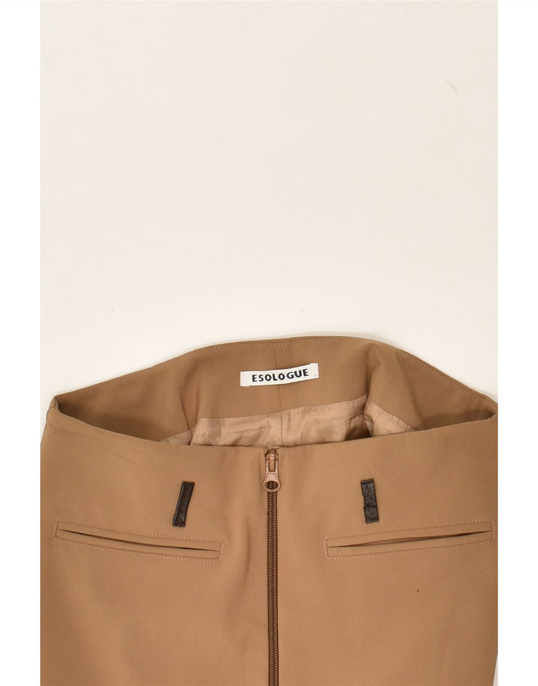 VINTAGE Womens Straight Skirt IT 40 Small W26 Brown Polyester | Vintage Vintage | Thrift | Second-Hand Vintage | Used Clothing | Messina Hembry 
