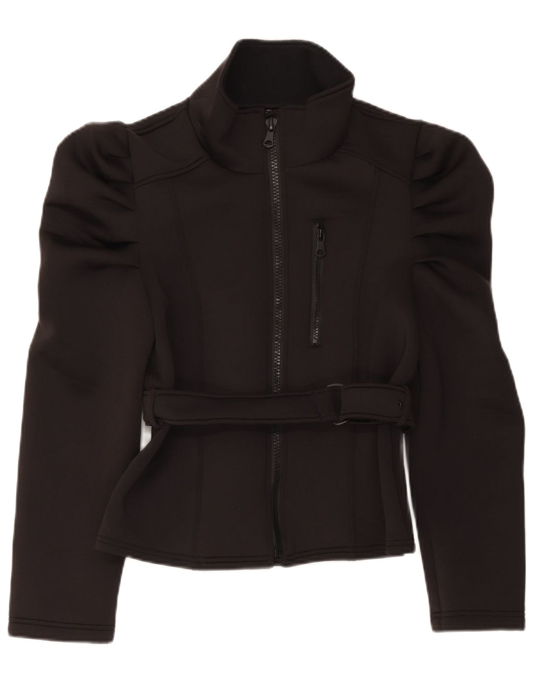 Zara Womens Bomber Jacket UK 14 Large Black Polyester