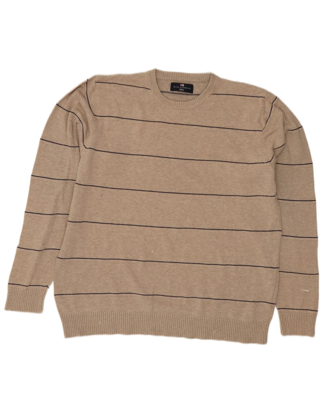 Marks & Spencer Herre Blue Harbor Crew Neck sweater Medium Beige