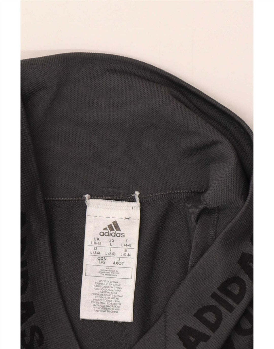 Adidas Dame Grafiske Leggings UK 16/18 Large Grå Polyester