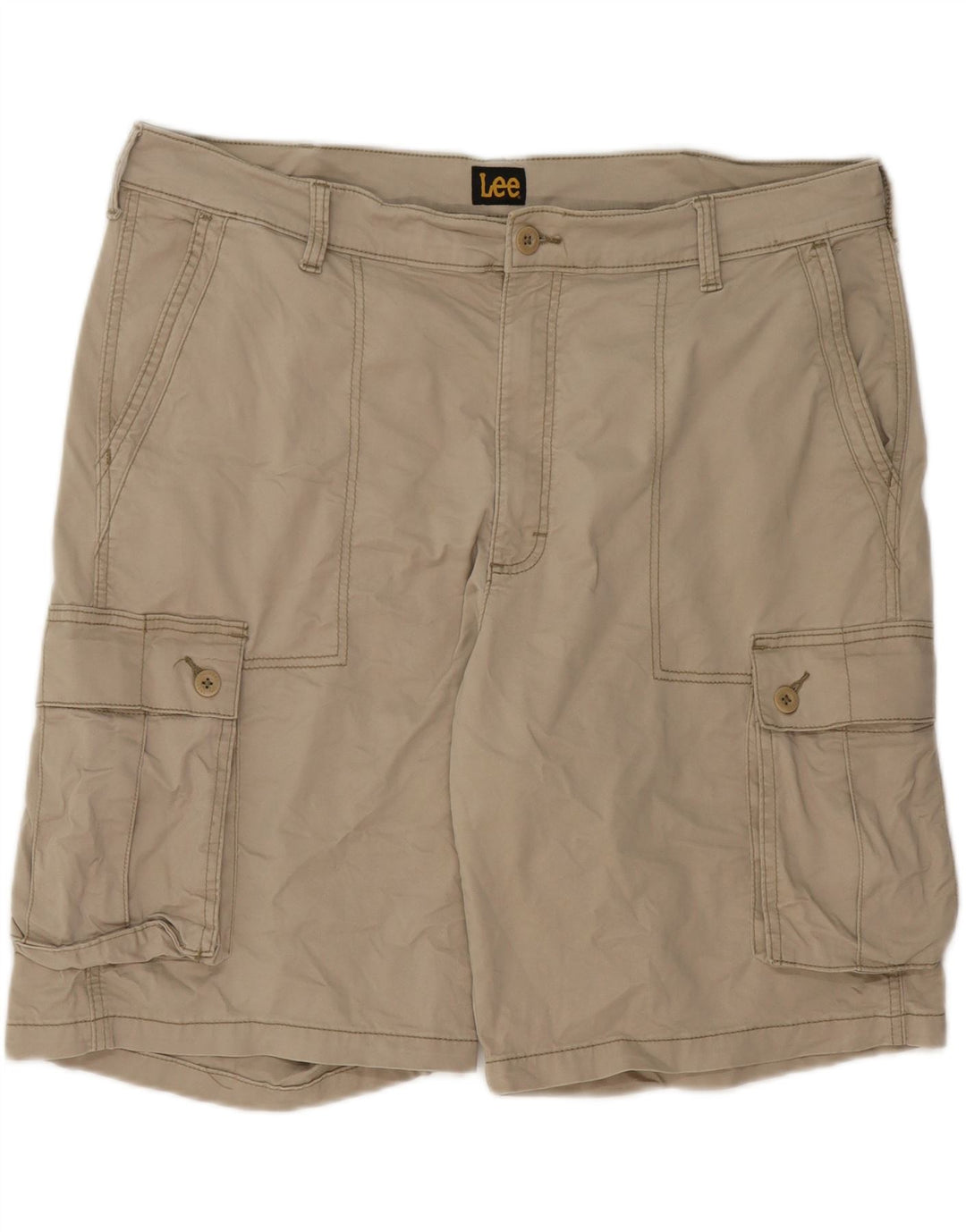 LEE Mens Cargo Shorts W40 XL  Beige Cotton Vintage Lee and Second-Hand Lee from Messina Hembry 