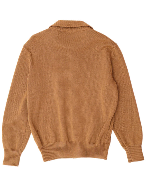 VINTAGE Herre cardigan sweater IT 54 XL Brun Uld