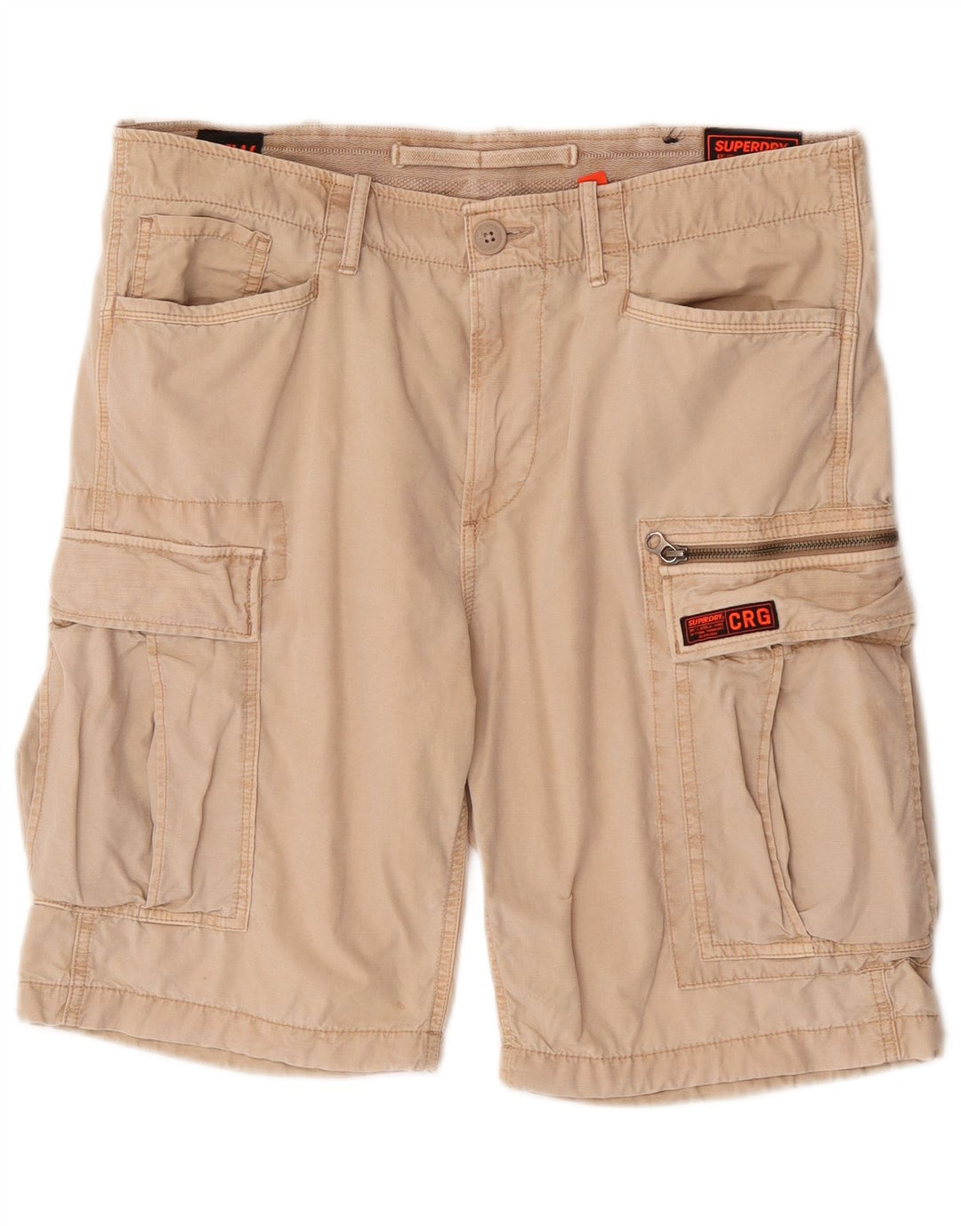 Superdry Herre Cargo Shorts W34 Large Beige Bomuld