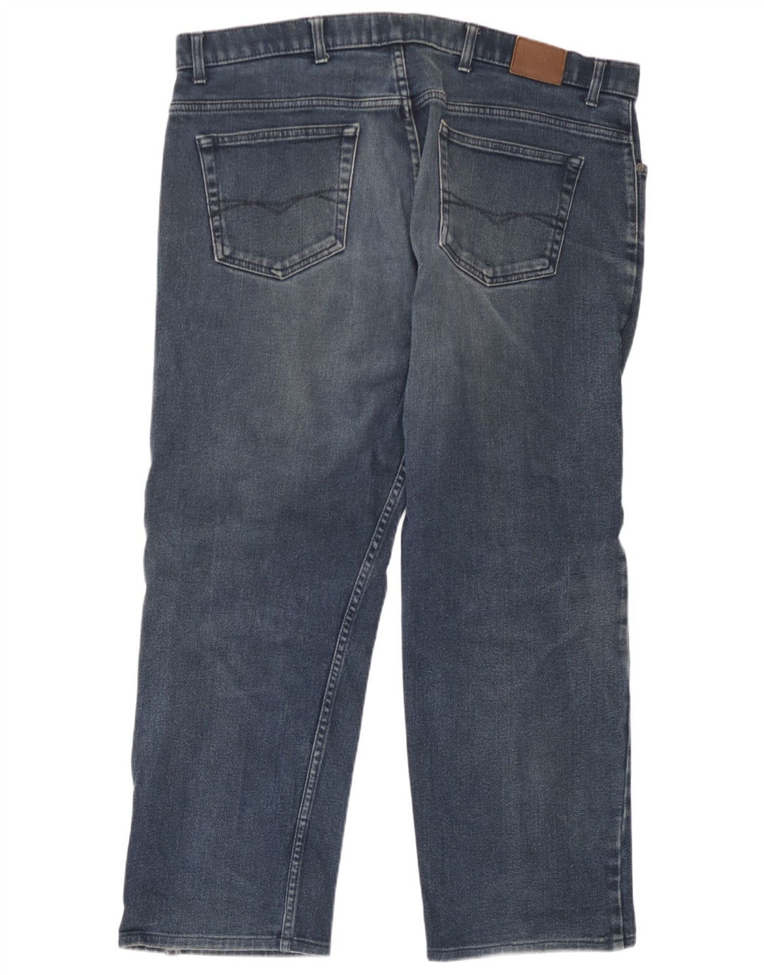 Marks & Spencer Herre Regular Straight Jeans W40 L26 Blå Bomuld