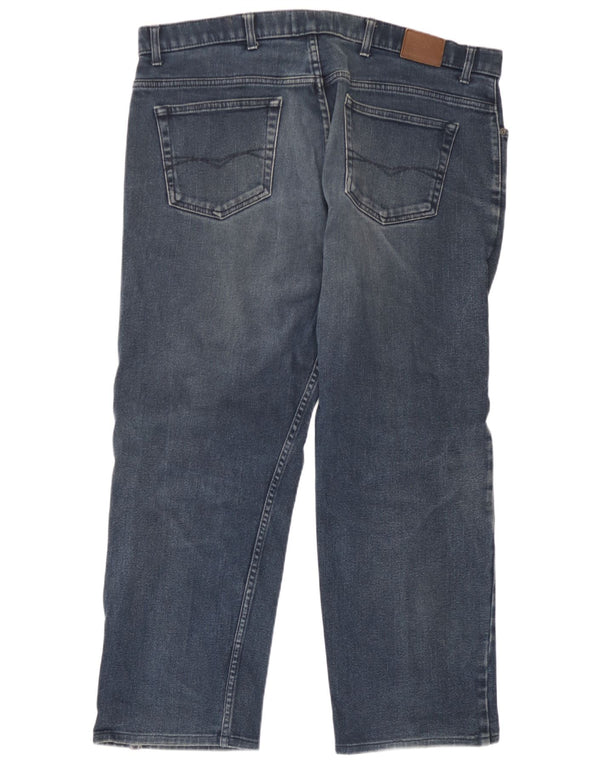 Marks & Spencer Herre Regular Straight Jeans W40 L26 Blå Bomuld